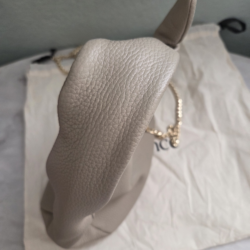 Quince Leather Mini Bow Bag Crossbody In Taupe - Picture 6 of 9